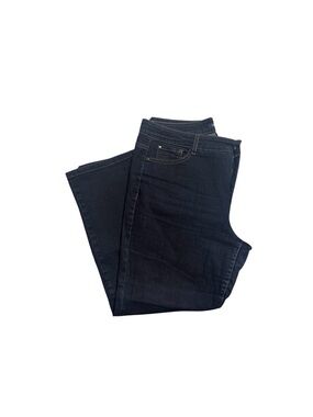 Bandolino Caroline Size 16 Dark Wash High Rise Straight Leg Denim Jeans